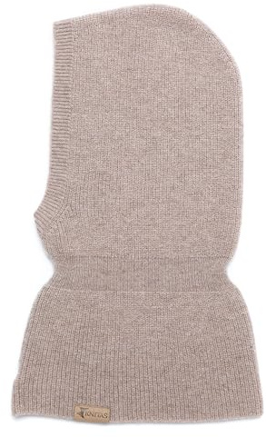 KNITAS Stickad barnmössa av merino och kashmirull för spädbarn, småbarn I supermjuk varm balaklava I vintermössa för barn, beige, rosa, grå, fuchsia, svart, Beige, 50-54