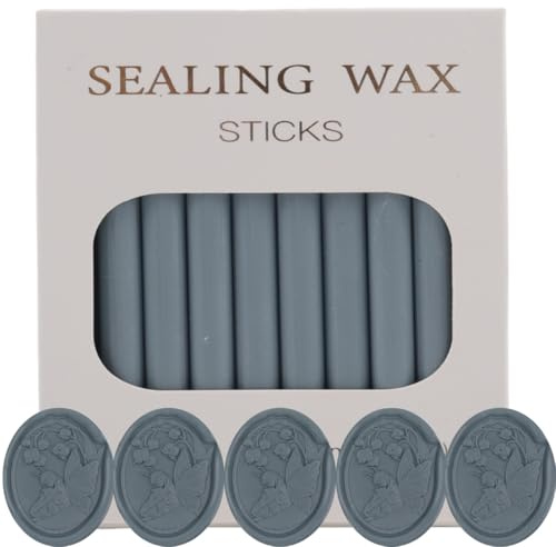Ascheblau Wachs Seal Sticks, Atopbb 26pcs Klebepistole Wachs Seal Sticks für WachsSeal Stempel, Mini WachsSeal Gun Sticksfür 0.28'' Klebepistole Hochzeit Einladungen, Karten Umschläge (Ascheblau)