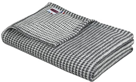 DODO - Plaid Coton Recyclé Caresse Ardoise 120x180 cm - Douceur Exceptionnelle - Confort Durable et Élégant - 54% Coton Recyclé, 15% Acrylique, 13% Polyester - Lavable en Machine à 30°C