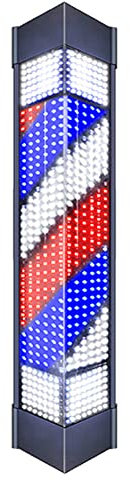 RIQHTIK Lámpara de Pared para Exteriores con luz LED para barbería, Poste de barbería, Letrero eléctrico Abierto para peluquería, Tiras LED giratorias,155x23cm,Color