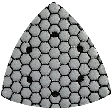 ZZYAO YAO Juego de 7 Discos de Pulido en seco de Diamante Triangular de 90 mm for Granito, mármol, hormigón y Piedra.