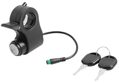 sporful Gruppo acceleratore a pollice bloccabile a 5 poli con chiave per bici elettriche, ricambio professionale per acceleratore a dito