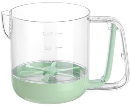 Taza de mezcla multifunción con escala, botella batidora de huevos, botella de aderezo de ensalada, taza de agitación manual para cocina, taza de mezcla de líquidos (verde)