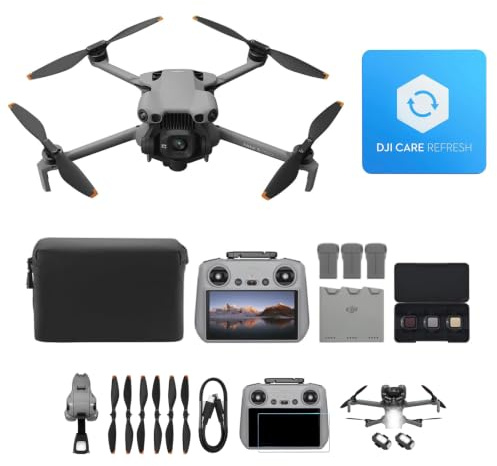 DJI Mini 5 Pro Fly More Combo mit DJI RC 2 und 1 Jahr Care Bundle, 4K Drohne mit Kamera für Anfänger, C0, 1-Zoll CMOS, Hinderniserkennung, 225°-Gimbal-Rotation (Lichter *2 + Schutzhülle + Schutzfolie)