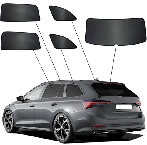 SunClip Sicht- & Sonnenschutz kompatibel mit Skoda Octavia IV (NX5) Combi 2020-, Schwarz | kompatibel mit Skoda Octavia IV (NX5) Combi 2020-