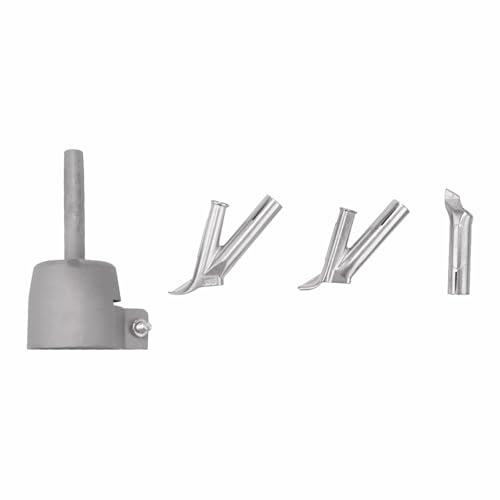 4 Stück Schnellschweißdüsen Set 32mm, Edelstahl Schweißdüse für Heißluftpistole - Inkl. Runde, Dreieckige & Heftdüse - Zubehör für PVC Boden, Vinyl & Linoleum