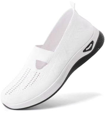 Genérico Zapatos Ortopédicos Mujer pie diabetico Zapatillas con Malla Sin Cordones para Manos Antideslizantes Ligeras Cómodas Caminar Calzado/2026