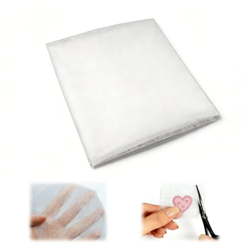 KAHZOR Cinta Termoadhesiva Doble Cara para Planchar, 112×100cm Fliselina para Cortinas, Ropa y Dobladillos I Entretela Adhesiva para Parches, Pegamento para Manualidades y Reparaciones