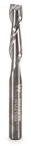 Whiteside Router Bits RU2100 - Punta a spirale standard in carburo massiccio da 1/4, diametro di taglio e lunghezza di taglio da 1 cm