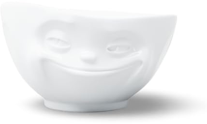 FiftyEight Tassen Grinning vit porslinsskål, 500 ml