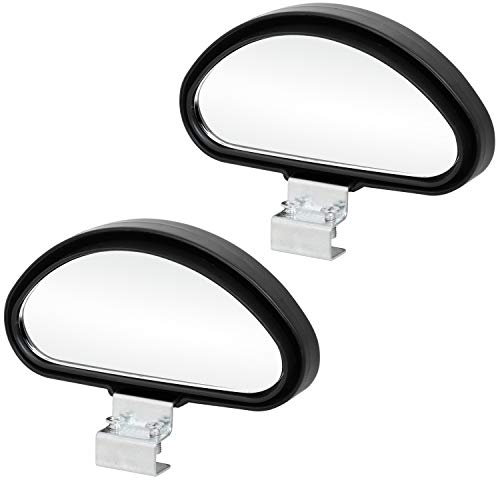 TRIXES 2 X Adjustable Car Van Blind Spot Blindspot Wide Angle Towing Mirror - Car Accessories - Small Mirrors - Mounting Mirrors for Side and Rearview Mirrors