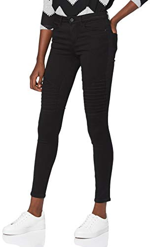 ONLY Damen Onlroyal Reg Sk Biker Pim600 Noos Jeans, Schwarz, S EU