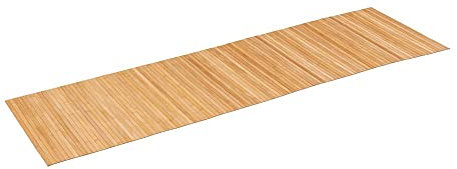 PANA®ECO Bambus Küchenläufer • Holz Küchenteppich für Flur • Teppich waschbar & rutschfest • Läufer 100% Bambus • Nachhaltig • Farbe: Natur • Größe: 50 x 180 cm