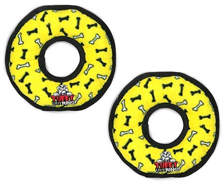 TUFFY® 2 Pack Ultimate Ring Ultra Durable Plush Dog Toys