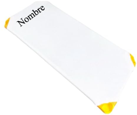 Sábana coralina Ajustable para Cama de Guardería. Sabana Bajera de hamacas de guarderia. Personalizable con Nombre (1ud Blanco CORALINA)