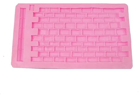 Chocolate Icing Mould Pink Brick Wall Castle Texture Cake Border Decoration Dried Pace Fondant Chocolate Silicone Mold