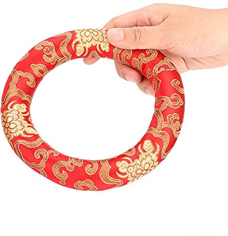 Coussin de Bol Chantant, 16 Cm Coussin de Bol Chantant, Bols Chantants Coussins Coussin Rond en Brocart de Soie pour Bols Chantants de Méditation de 7 à 10 Pouces de Diamètre