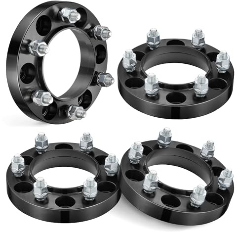 EVIL ENERGY 6X5.5 Hubcentric Wheel Spacers 1.25 inch Compatible with Tacoma 4Runner, M12x1.5 Thread 106mm Bore Aluminum Spacers Work On Tundra FJ Cruiser Sequoia GX460 GX470
