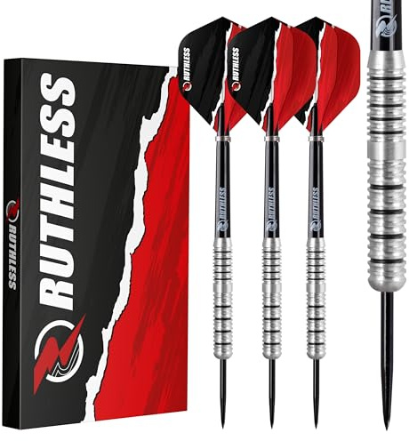 RUTHLESS Ranger II - Juego de dardos profesionales de tungsteno con punta de acero de 21 g y 23 g, con varillas y ejes (21 g)