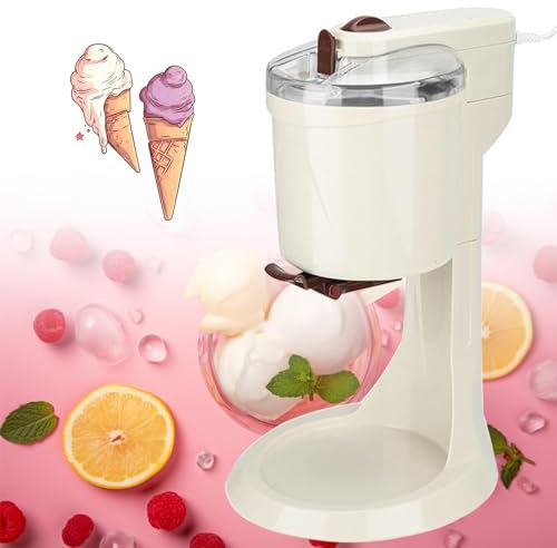 JJENXYYDS Ice Cream Maker Machine with Compressor,Soft Serve Ice Cream Machine,Fully Automatic Mini Fruit Ice Cream Cone Makerfor Home Simple One Push Operation