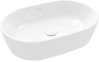 Villeroy & Boch Aufsatzwaschtisch Architectura oval - modernes Aufsatzwaschbecken - Waschschale aus robusten und langlebigen Keramik, alpinweiß