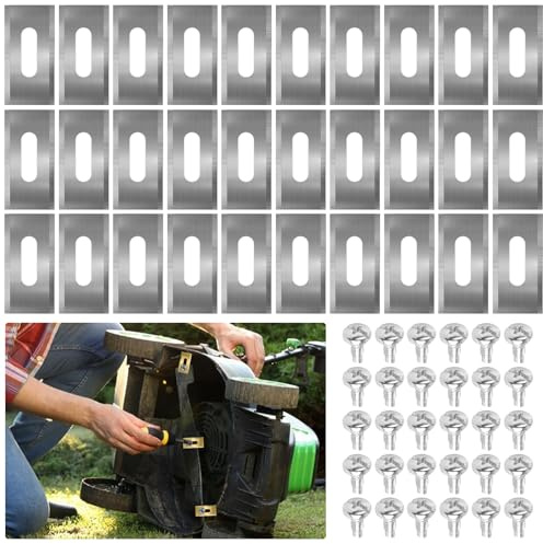 Lot de 30 lames de rechange pour robot tondeuse à gazon, accessoires de lame, compatibles avec Automower/Gardena, trou oblong en acier inoxydable, 0,65 mm