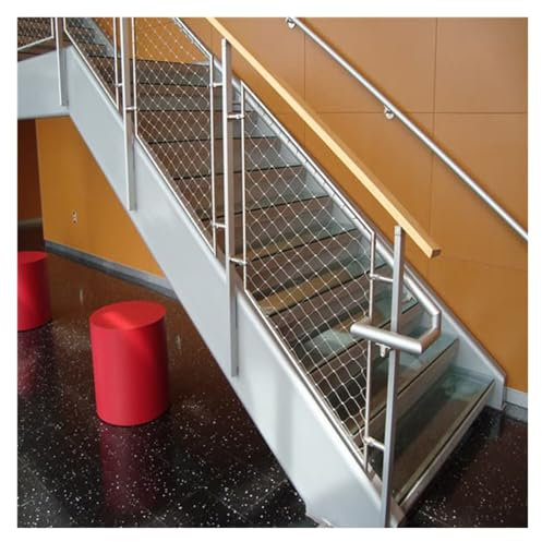 ZHZHXR 304 Flexibles Edelstahl-Seilgeflecht, Pflanzenkletternetz Mehrzweck-Seilgeflecht 1.2mm/5cm Flexibles Kabelbalustradennetz(4x6m)