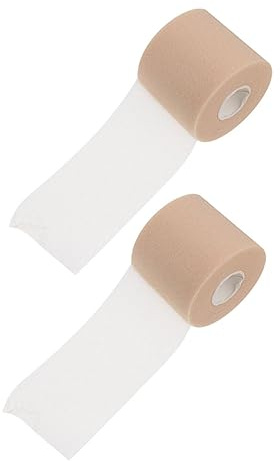 IWOWHERO 4 Rollen Sportverband athletischer Schaumhahn Sportschwammband Schaumstoff-Griffband weightlifting tape elastische bandage uhrenarmbänder Sportbänder Sportband vorwickeln Khaki