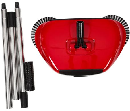 Gatuida Lazy Push Sweeper Rotating Floor Cleaning Machine Broom Dustpan Non-petroleum Stainless Steel Construction Easy to Use Random