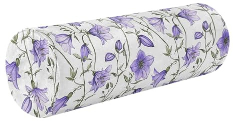 Full Moon Memory Foam Foam Cylinder Pillow (prop1) Neck Roll Pillows for Pain Relief Under Knee, Ankle & Foot Comfort -Sweden Campanula Rotundifolia Beauty Summer Flowers