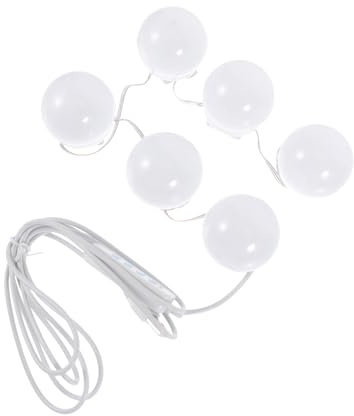 SOPOTUTU LED Spiegelleuchte 6w 5v 2a 1 Satz mit USB für Schminkbereich | ABS und Pc, 3000k 4000k 6500k, 2m Leitung, Weiß, für Salon und Schlafzimmer