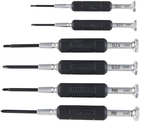 CRAFTSMAN 6 Piece Precision Screwdriver Set, Mini Screwdriver Set for Watch Jewelry Eyeglass Computer Repair (CMHT68012)