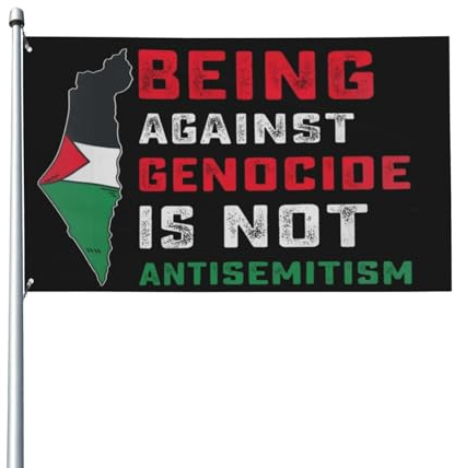 Flagga 90 x 150 cm, 'Being Against is Not Antisemitism with öljetter Pirate Flags' Skräddarsydd banderoll för parad gräsmatta födelsedag