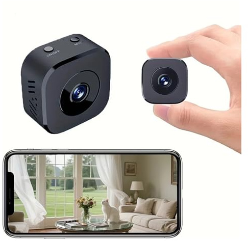 Mini telecamera di sicurezza 6K wireless 2.4G WiFi monitoraggio protezione visione notturna remota sorveglianza casa intelligente nuova(Black-No Card)
