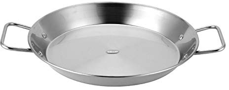 Lodokdre Paella antiadherente de acero inoxidable de 30 cm sartén de mariscos españoles olla wok cocina sartén cocina cocina utensilios de cocina