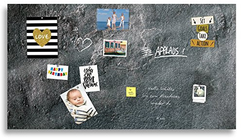 cuadros-lifestyle Markerboard/Magnettafel/Whiteboard aus Acrylglas | Verschiedene Größen | Steinoptik | inkl. Boardmarker und 10 Supermagneten, Größe:200x100 cm