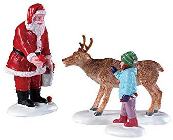 Lemax 92752 - Reindeer Goodies 3er Set - Rentier Leckereien - Kleine Weihnachtsfiguren zum Dekorieren