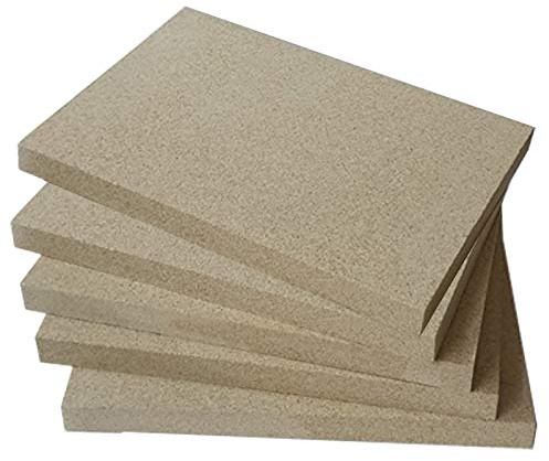 Vermiculite Platten 500x600mm 30mm stark 5 Platten Feuerraum Auskleidung Schamotteersatz Ofen