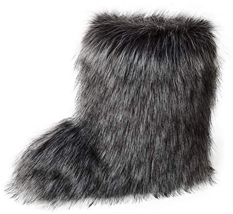 Botas de nieve de piel sintética para mujer, (H), 40 EU