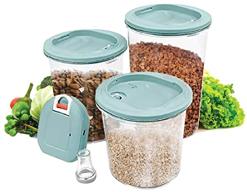 MakeCuisine MC-CONT3 Set de 3 recipientes con Motor para Hacer el vacío