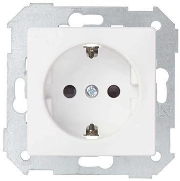SIMON 8200432-030 Base de enchufe Schuko 16A emb. tornillo + tapa
