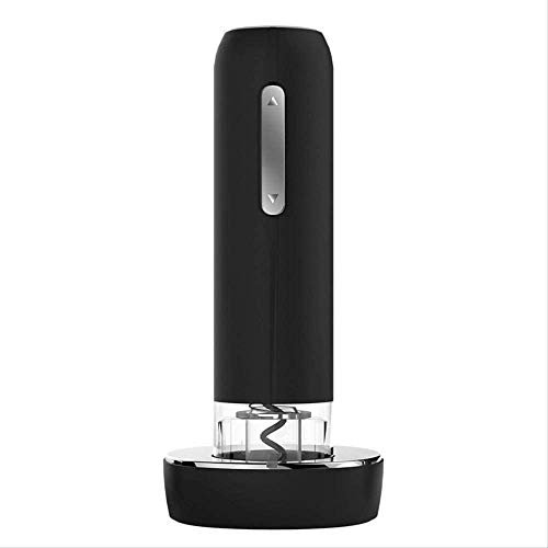 SMSOM Abridor de Vino eléctrico Recargable automático sacacorchos de Vino abrelatas con Cortador de lámina y Cable de Carga USB, Traje para Uso doméstico o como Regalo, Negro