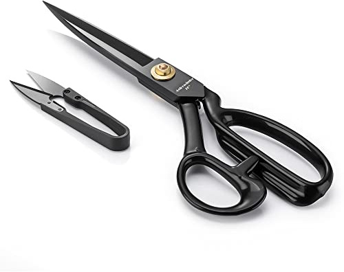 Astrowinter Dressmaking Scissors (10'', Black) - Dressmaker Fabric Sewing Shears - Tailor's Scissors for Cutting Fabric, Leather AW-001-R10-B