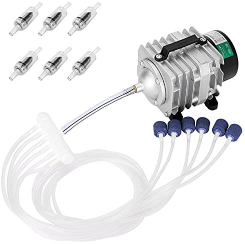 H&RB Compresor de Aire Bomba de Aire Compresor de pistón Bomba de Estanque El Oxígeno Bomba De Aire Silenciosa Peces De Acuario Tanque De Agua Bomba De Oxigenador Aire Bomba Booster Aireador,30W