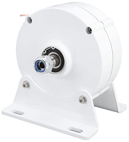 Alternador Trifásico, DIY 6000W 12V 24V 48V Imán Permanente sin Engranajes Baja Velocidad 750 RPM Aleación de Aluminio Aislamiento de Clase H Alternador de Ca de Ahorro de Energía para(12V)