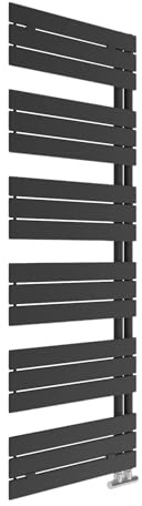 Designheizkörper Arezzo, Mattschwarz, 1730 x 600 mm BadHeizkörper Handtuchtrockner Bad-Heizkörper Handtuchheizkörper Handtuchwärmer