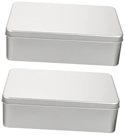 TOPPERFUN Boîte De Rangement Rectangulaire Avec Couvercle En Fer Pour Biscuits Boîte À Gâteaux Boîtes De Rangement En Fer Pour La Cuisson Des Collations Pratique