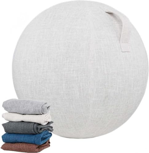 HENXUE Gymnastikball Abdeckung 55/65/75Cm Balance Ball Abdeckung Anti Kratzer, Faltbar Sitzbälle Stoff Bezug Yoga-Ball-Abdeckung Für Fitnessball Pilates Yogaball/Büroball,001,55CM