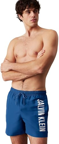 Calvin Klein Uomo Pantaloncino da Bagno Medium Drawstring con Coulisse, Blu (Patch of Blue), M