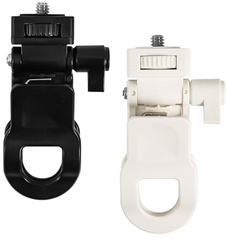 Namvo 2pcs Selfie Light Clip Anti-Slip Monitor Mount with 1/4 Universal Screw for Multiple Uses Camera Clamp Phone Light Holder Attachment for Laptop Tripod Live Stream